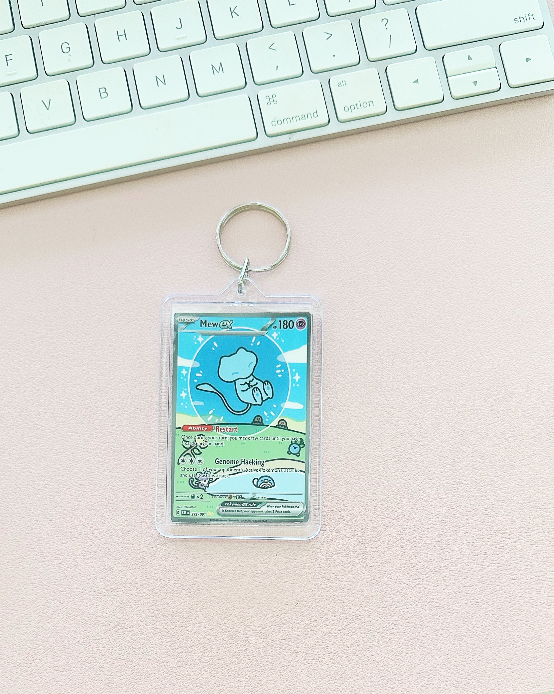 Bubble Mew Pokemon Keychain