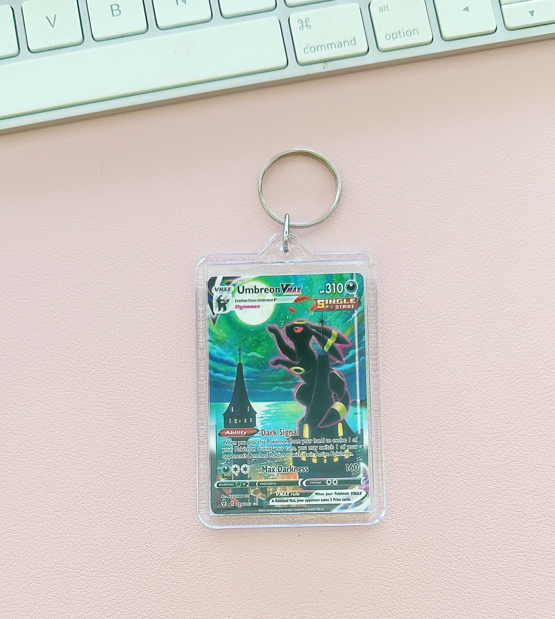 Evolving Skies Moonbreon Pokemon Keychain